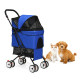 Pet Foldable Cage Stroller For Cats And Dogs