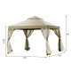 Outdoor 2-Tier 10 Feet x 10 Feet Screw-free Structure Shelter Gazebo Canopy