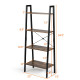 4-Tier Ladder Shelf Ladder Bookcase Bookshelf Display Rack Plant Stand