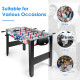 42 Inch Wooden Foosball Table for Adults and Kids Home Recreation