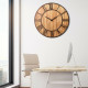 30 Inch Round Wall Clock Decorative Wooden Silent Clock with Battery