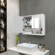 Wall Mounted Bathroom Cabinet Double Mirror Door Shelf