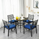 5 Pieces Outdoor Patio Dining Chair Table Set with Cushions