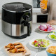 3.5QT 1300W Electric Stainless Steel Air Fryer Oven Oilless Cooker