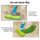 Double Sided Flip Spray Mop with Refillable Bottle and Washable Pads