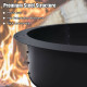 36 inch Round Steel Fire Pit Ring Liner for Outdoor Backyard