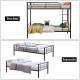 Metal Twin Kids Bunk Bed with Ladder Safety Guard Rails