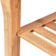 Bathroom Bamboo Shower Chair Bench with Storage Shelf