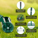 Reward-18-inch Rolling Lawn Aerator roller Push Tine Soil with Fender