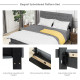 Queen Size Upholstered Panel Bed With Linen Panel