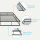 King Size Platform Low Profile Mattress Bed Frame
