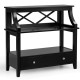 3-Tier Storage Rack End table Side Table with Slide Drawer 