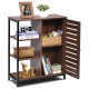 Industrial Bathroom Storage Free Standing Cabinet with 3 Shelves