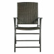Set of 4 Rattan Folding Chair 