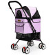 Pet Foldable Cage Stroller For Cats And Dogs