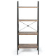 4-Tier Ladder Shelf Ladder Bookcase Bookshelf Display Rack Plant Stand