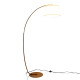 Arc Sturdy Base Modern Floor Lamp with Hanging Lampshade
