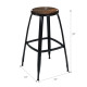 2 Pieces 30 Inch  Industrial Height Bar Stools Set