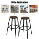 2 Pieces 30 Inch  Industrial Height Bar Stools Set