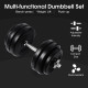 66 lbs Adjustable Cap Gym Weight Dumbbell Set