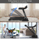 3.75HP Electric Folding Treadmill with Auto Incline 12 Program APP Control