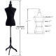 Female Mannequin Torso Form Display with Tripod Stand