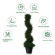 2 Pieces 3 Feet  In/outdoor Decoration Artificial Cedar Spiral Tree
