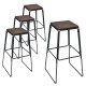 4 Pieces 30 Inch Backless Industrial Bar Stools Set