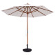 9 Feet Adjustable Wooden Outdoor Umbrella Sunshade