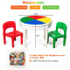 3-in-1 Kids Activity Table and 2 Chairs Set Includes 300 Bricks
