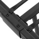 83" x 42" x 35" Sliver/Black Twin Size Metal Bed Frame