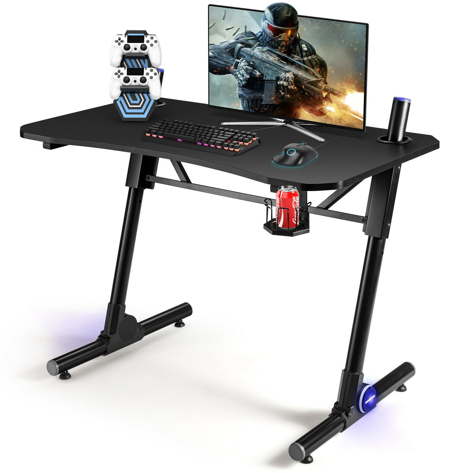 Perfect Costway Gaming Desk Review with Futuristic Setup