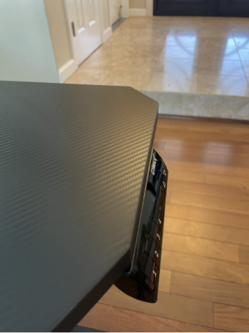 Sturdy and the carbon fiber surface looks great