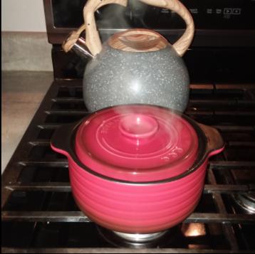 2 Piece Ceramic Pots with lids.