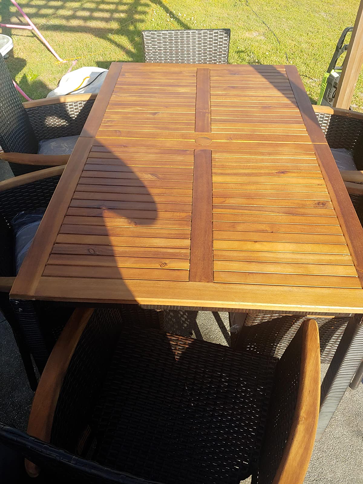 Beautiful 7 piece wood table set!