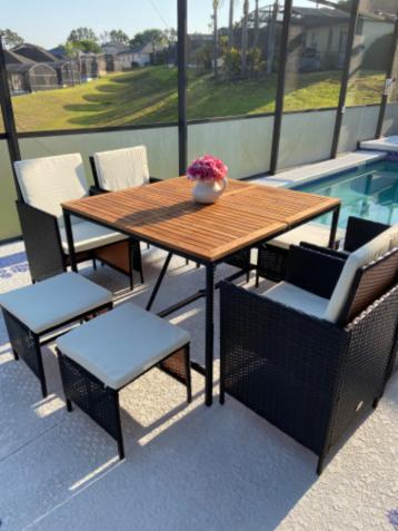 9pc patio dinning table 