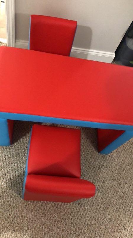 Boyel Living Kids Sofa Red Multi-functional Table Chair Set