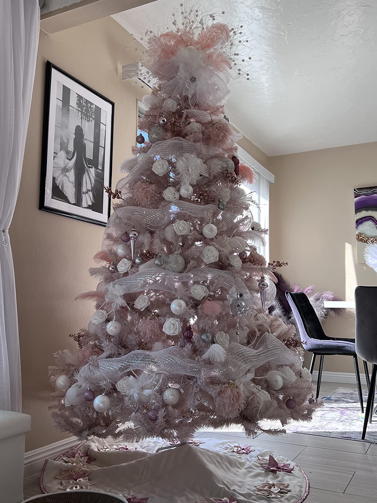 6/7 Feet Artificial Christmas Tree Hinged Full Fir Tree - Costway