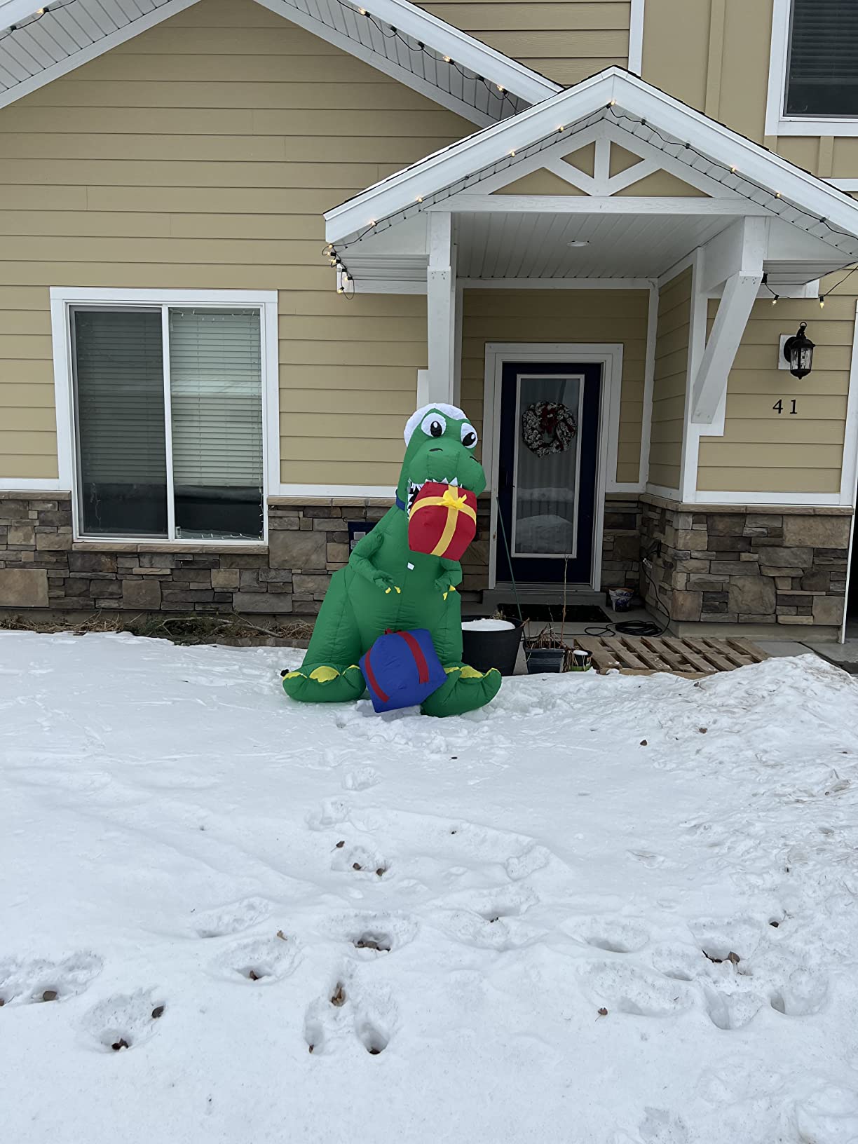 Fun Christmas dinosaur