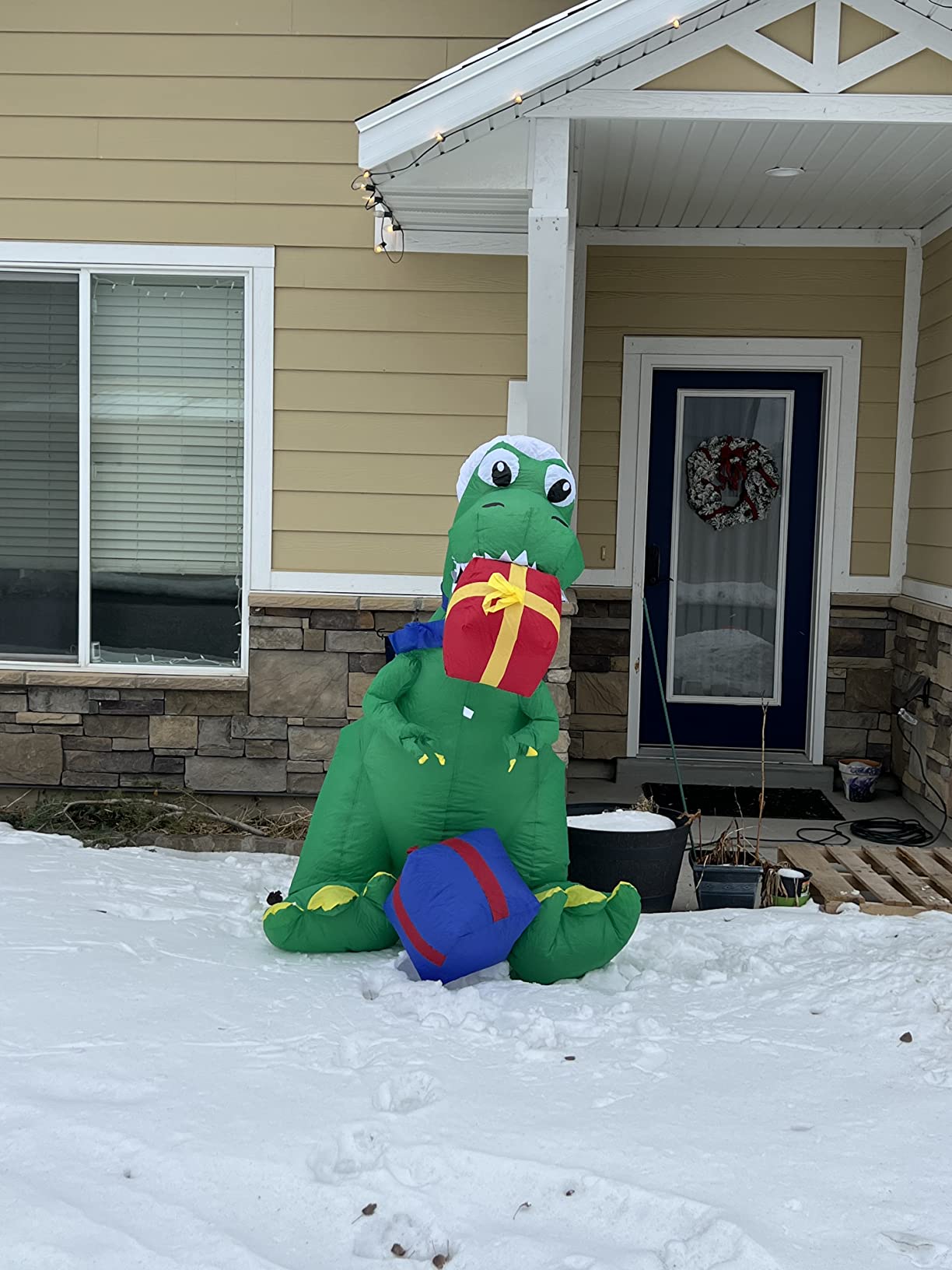 Fun Christmas dinosaur
