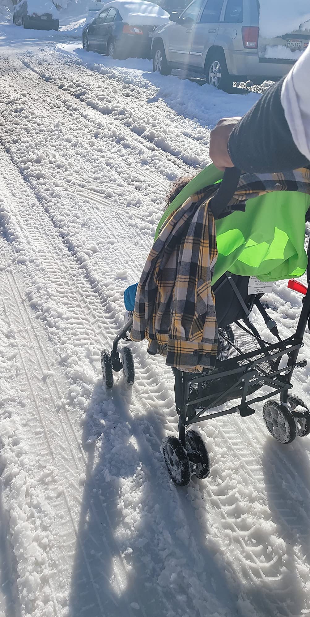 Rain sleet or snow this stroller can make it through anything