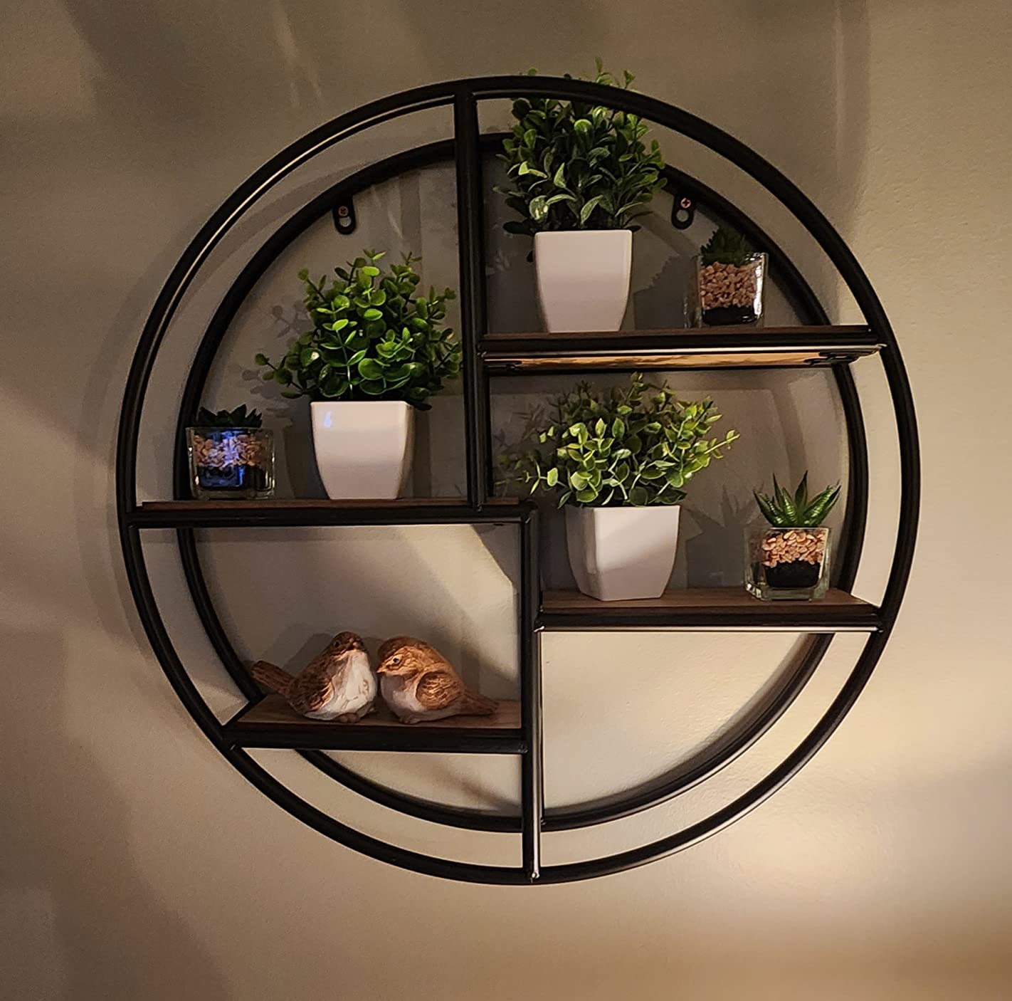 Great metal wall frame with shelves