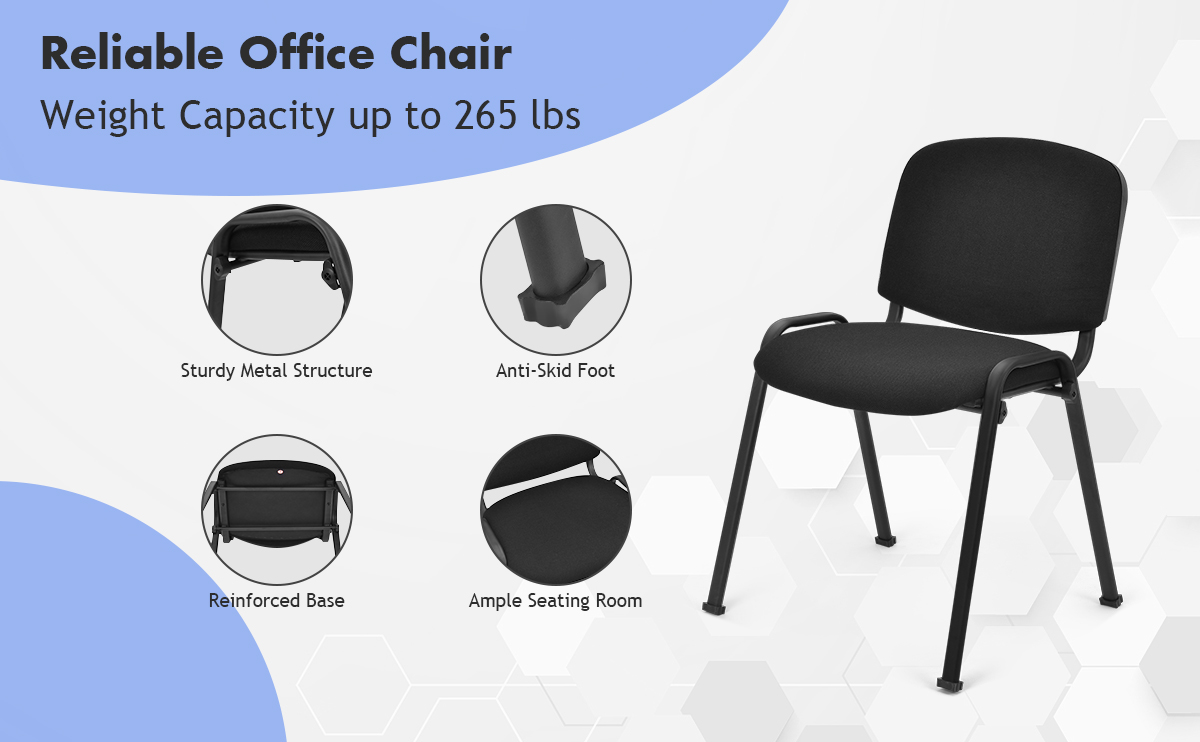 5 Pieces Elegant Conference Office Chair Set for Guest Reception